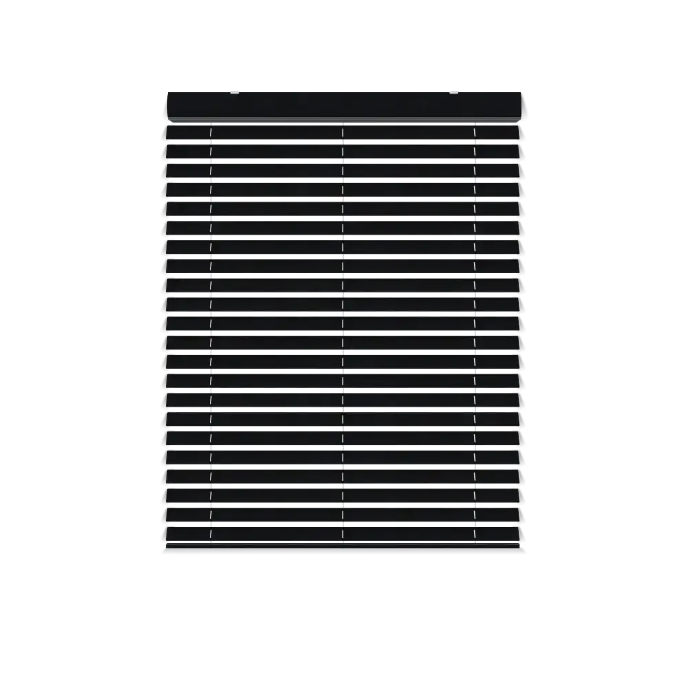 Holzjalousie 50MM – Fensterinstallation - Pure Black