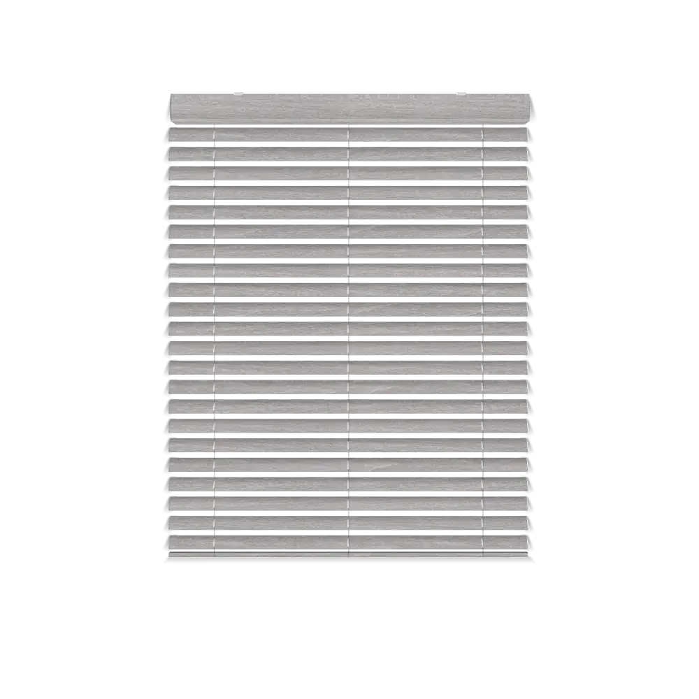 Holzjalousie 50MM – Fensterinstallation - Cotton Grey