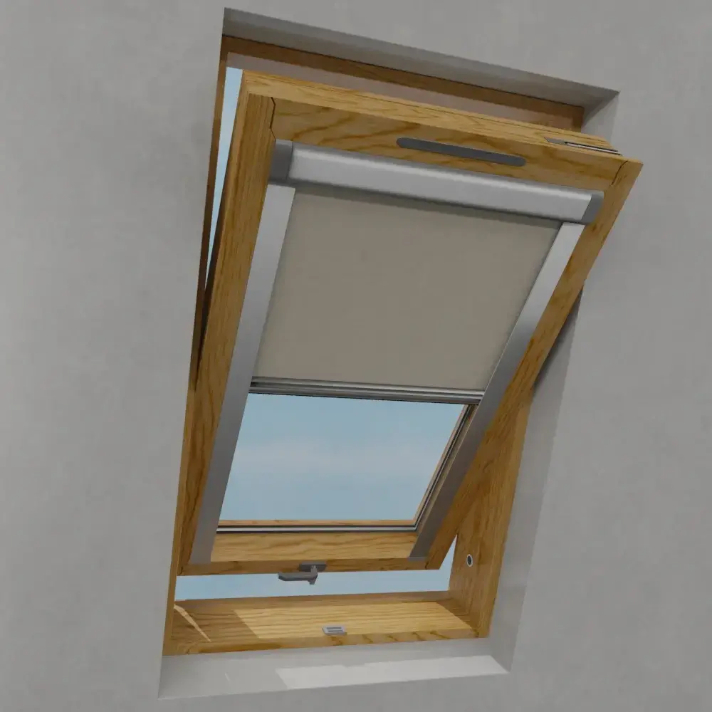Dachfensterrollo - Thermo block dunkelbeige