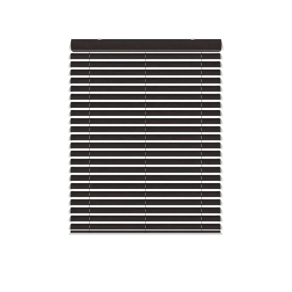 Holzjalousie 50MM – Fensterinstallation - Natural Ebony