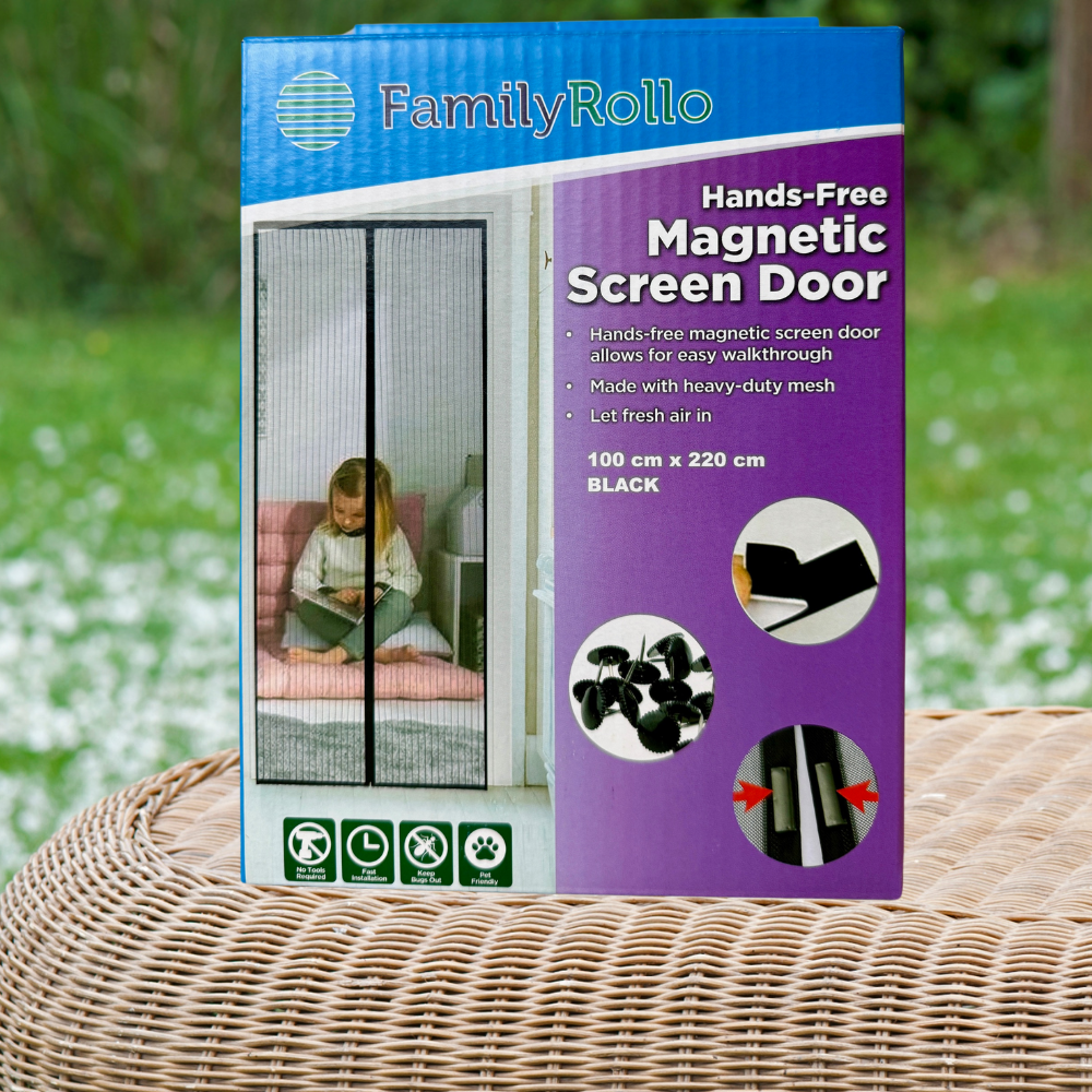 Magnetisches Tür-Moskitonetz 100x220cm schwarz